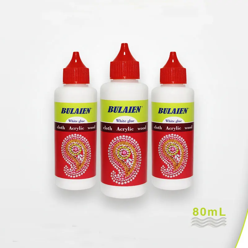 80ml fabric adhesive white gem glue no stitch for strass wood acrylic payet sequin crystal eco