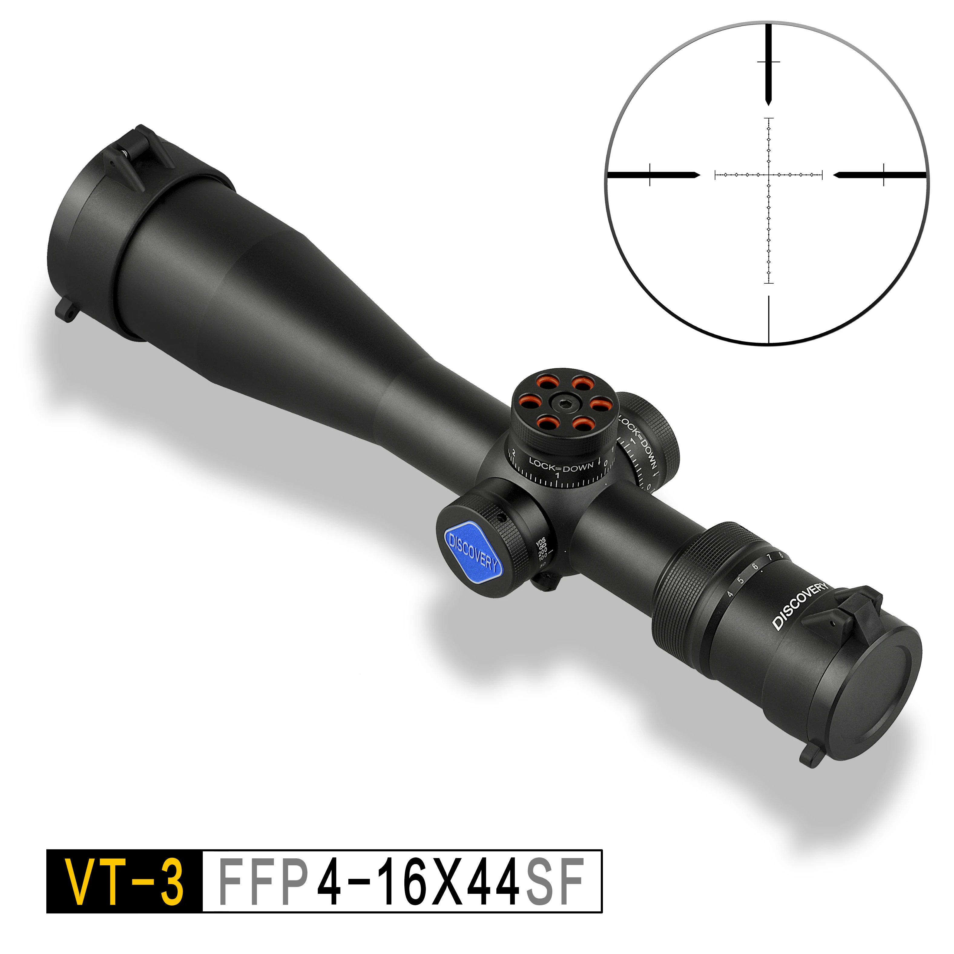 DISCOVERY VT-3 4-16X44SF FFP 1/10MIL Turrets Lock Tactical Hunting Rifle Scope 