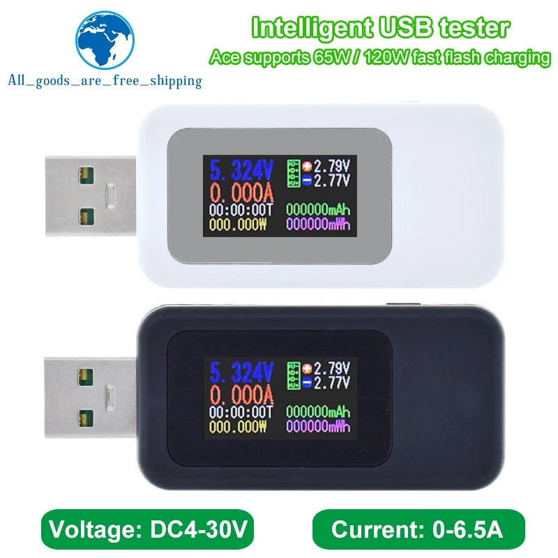 USB-тестер 10 в 1 цифровой вольтметр постоянного тока амперметр измеритель