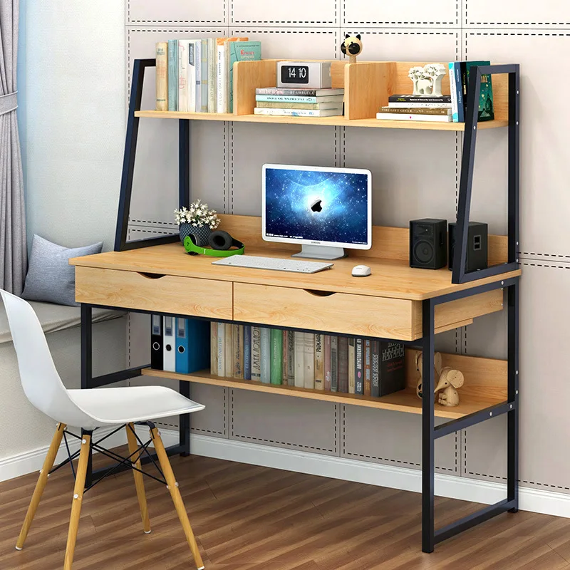 

Man Patriarch Computer Table Simplicity Household Computer Desktop Table Desk Bookshelf Combination Table Economical Office Desk