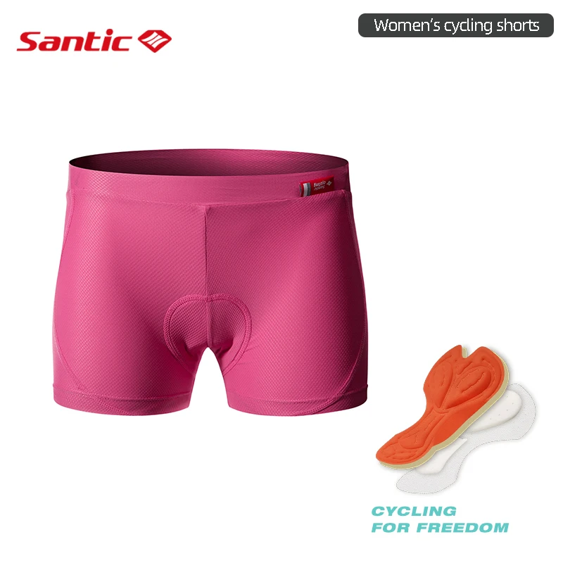 Outdoor Clothing Santic Womens Cycling Shorts Underwear Padded MTB Bike