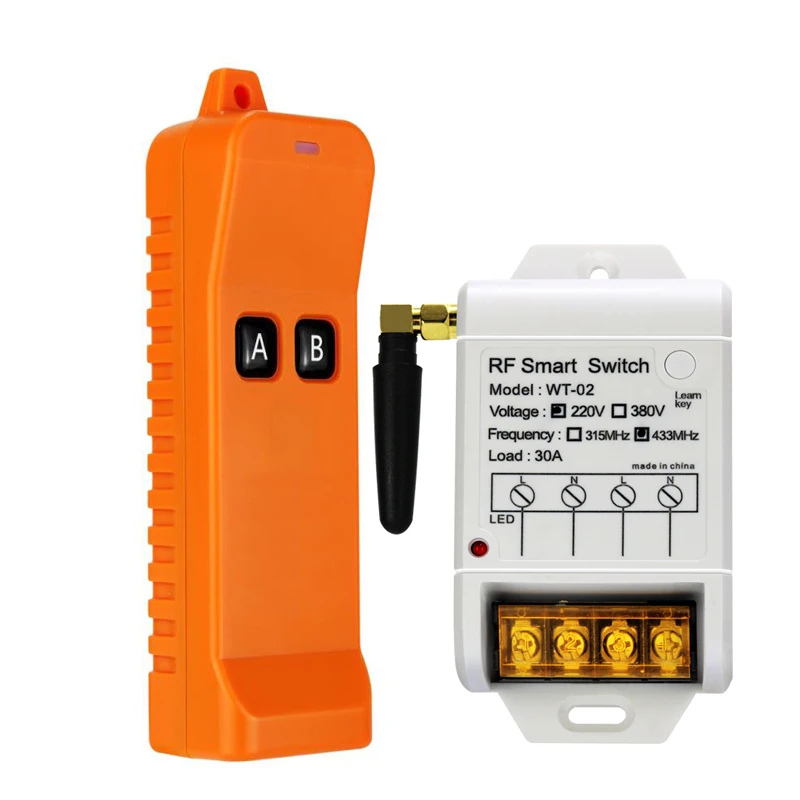 DC220V Radio frequency RF remote control 30A relay switch 868 mhz Industrial/agricultural pump motor | Электроника