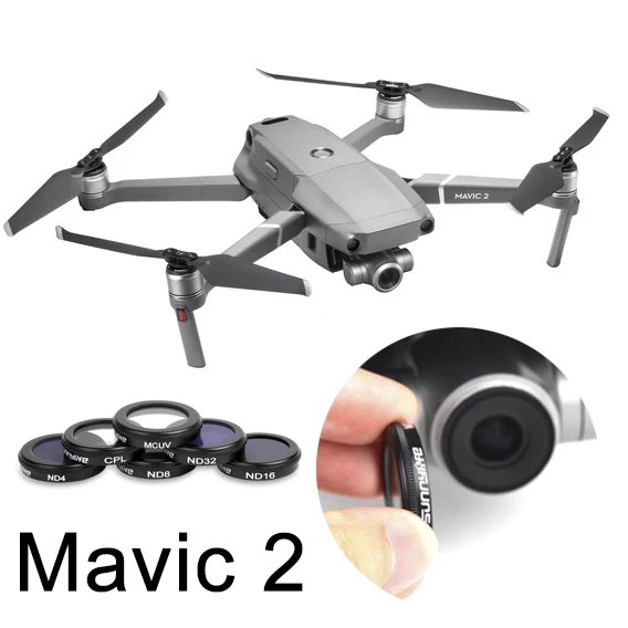 Фильтр объектива для DJI Mavic 2 Zoom camera UV CPL ND4 ND8 ND16 ND32 фильтр для MAVIC 2 ZOOM Drone поляризационный фильтр нейтральной плотности