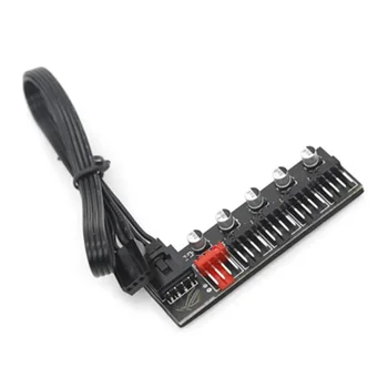 

50cm 5 Port PC Fan Hub Splitter Speed Controller Adapter power cable for 4 Pin PWM Cooler Cooling Fan