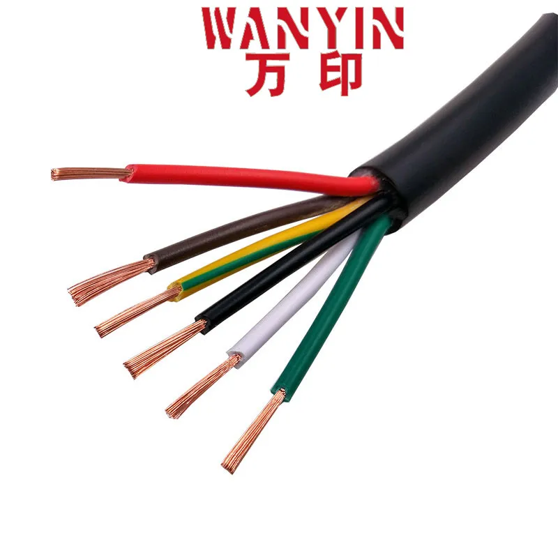 

PVC multi-core cable black 17AWG 1.0MM RVV 2/3/4/5/6/7/8/10/12/14/16/20/24 core control signal line copper wire