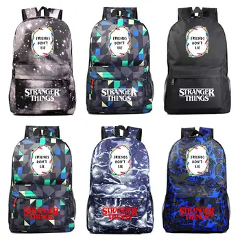 

A2011 Fashion weird stranger Things Boy Girl Book School bag Women Bagpack Teenagers Schoolbags Men Student Backpack