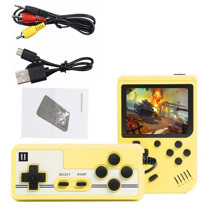 Retro Console Double Handheld Game Player Battery 3.0 Inch LCD Built-in 400 Video Games Gift for Kids Classic Videoconsolas 