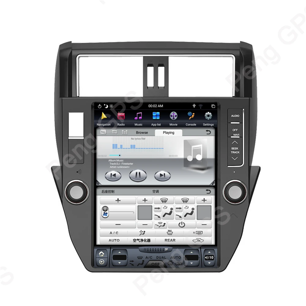 Excellent 12.1 Inch Android 8.1 Car DVD Player for Toyota Land Cruiser Prado 150 2010-2013 GPS Navigation Tesla Style 4K Video HD Headunit 2