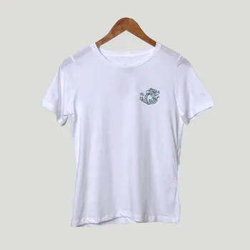

Women's T-shirt 2020 Spring and Summer New Casual Simple Loose Short-sleeved Aquarius Embroidered T-shirt