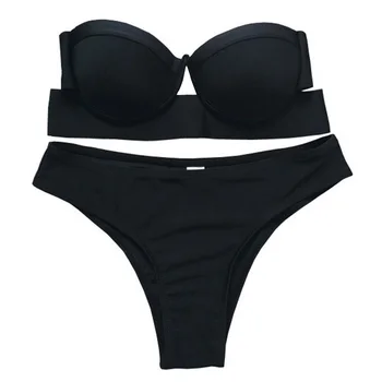 

Women Bikini Set Push Up Swimwear Beachwear Lady Sexy Low Waist Triangle Swimsuit 2020 Female Bathing Suit Swimming Suit