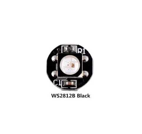 Светодиодный чип 4-контактный WS2812B WS2812 SK6812 IC светодиодный(chips On Board) Радиатор печатной платы 5V 5050 SMD RGB WS2811 IC RGB Встраиваемая лампа диод 100 шт - Испускаемый цвет: black PCB rgb