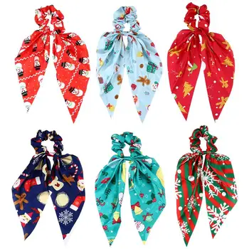 

6pcs Elastic Sweet Christmas Hair Ties Hair Scrunchies for Girls