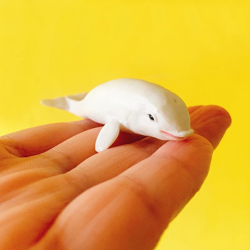Figurines Artificial White Dolphin Fairy Garden Mini Gnomes Moss Home Decor 