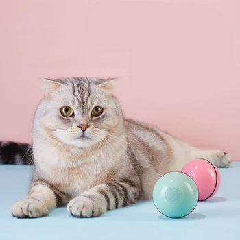

Pet Intelligent Escaping Toy Cat Dog Hamster Automatic Ball Smart Interactive Toys For Pets Dogs Rabbit Juguete With LED Light