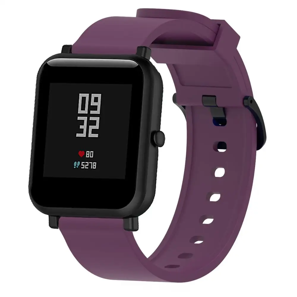 FIFATA 20 мм силиконовый ремешок для Huami Amazfit Bip часы ремешок для Xiaomi Huami Amazfit GTS умный Браслет для Amazfit Bip браслет
