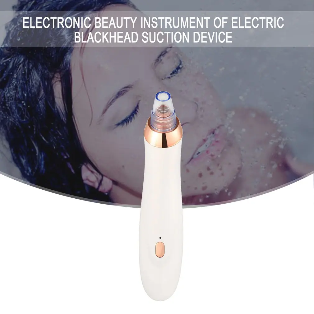 USB Rechargeable Pores Vacuum Electric Face Pore Cleaner Blackhead Remover Acne Suction Facial Cleaning Tool