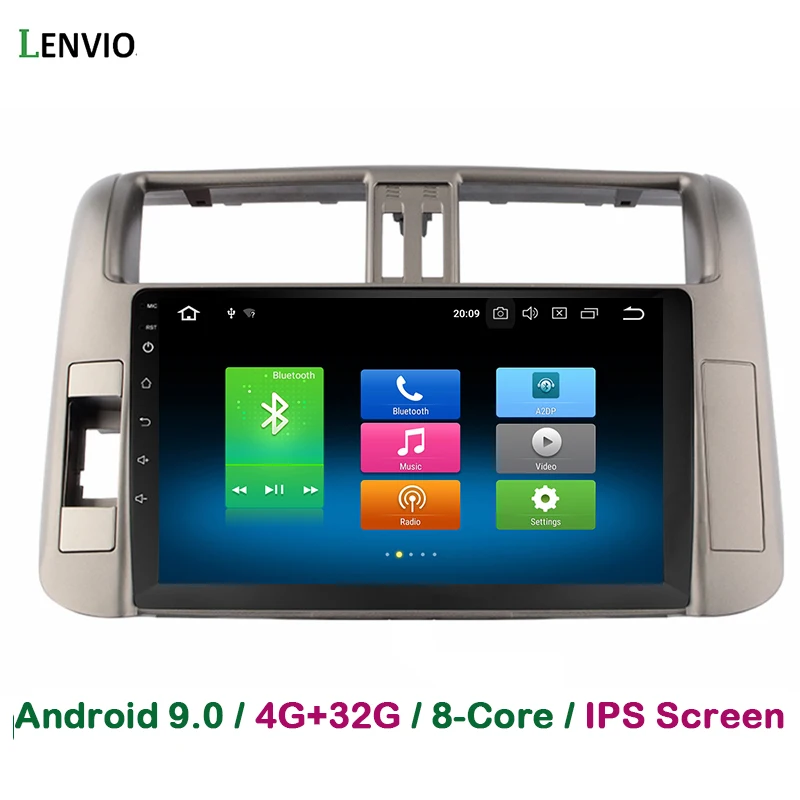 Lenvio ips 4 Гб ОЗУ 32 Гб ПЗУ Восьмиядерный Android 9,0 Автомобильный DVD Радио gps навигация Мультимедиа для Toyota Prado 150 2010 2011 2012 2013