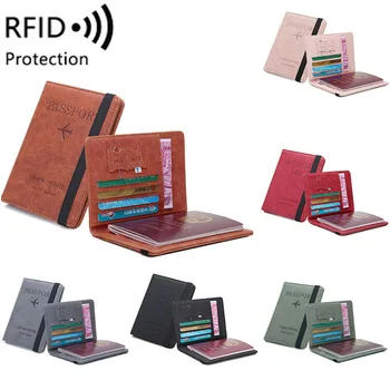 

Security Travel Passport Holder Wallet Holder RFID Blocking Leather ID Credit Card Case Cover Wallet Pouch