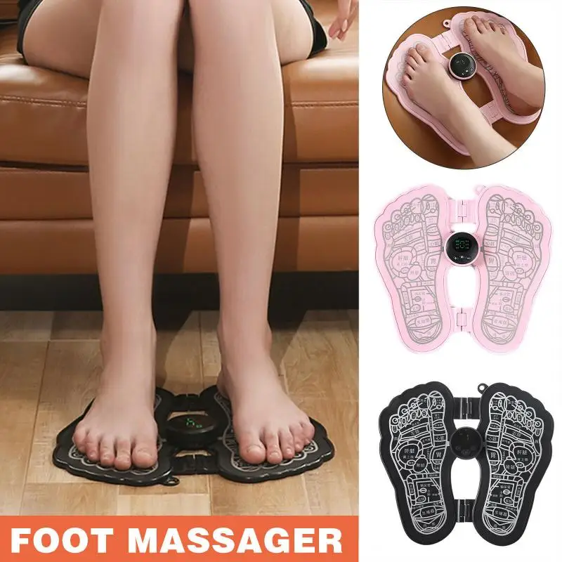 

Electric EMS Foot Massage Pad Feet Acupuncture Stimulator Pulse Muscle Massager Feet Massage Cushion Usb Foot Care Machine