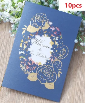 

wedding invitation cards hallow out wedding supply accessories european style invitations 10pcs