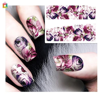 

BeautyBigBang 1 Sheet Nail Sticker Water Adhesive Foil Nail Art Decorations Tool Water Decals 3d Design Nail Sticker Makeup