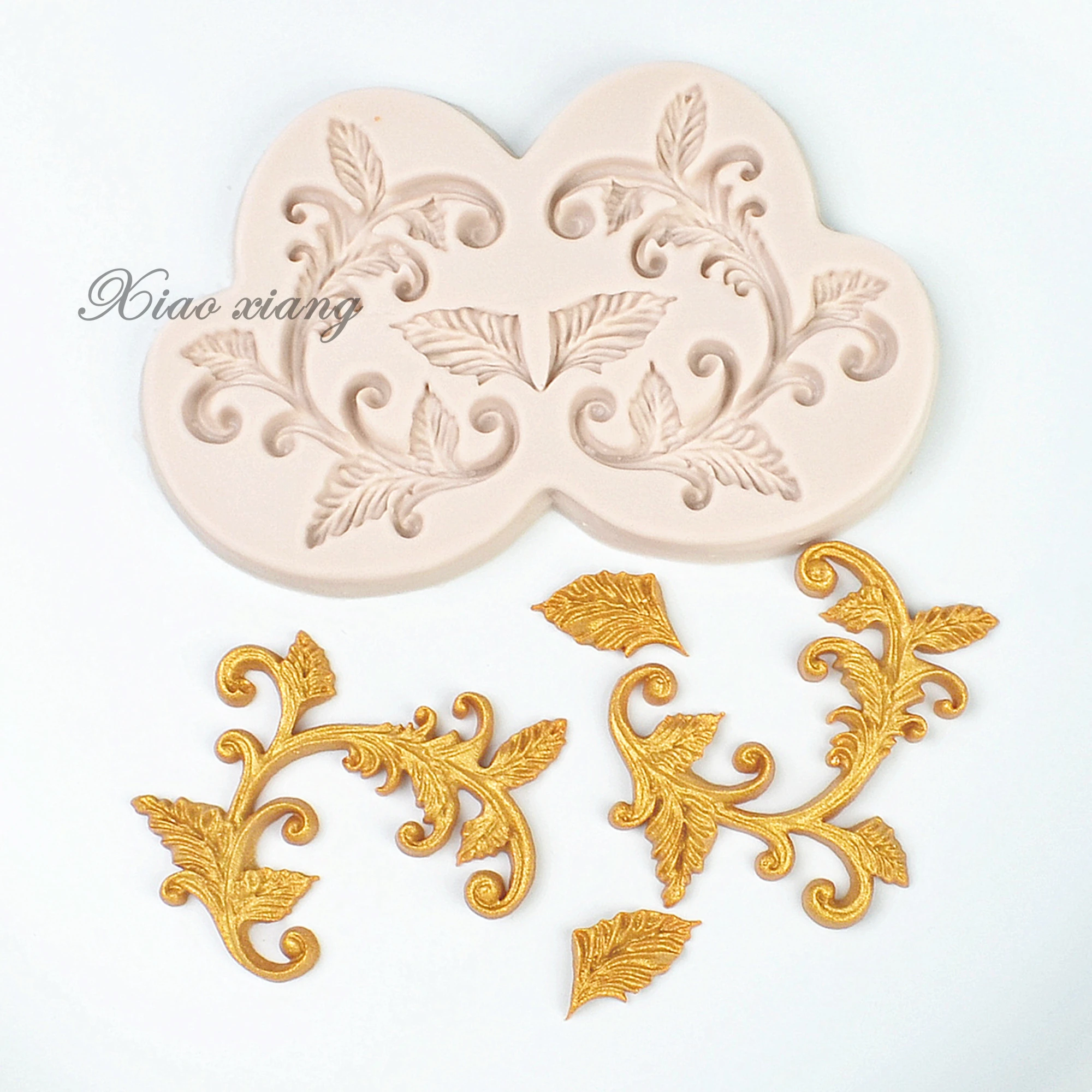 Leaf Flower Vine Lace Silicone Molds Fondant Cake Decorating Tools