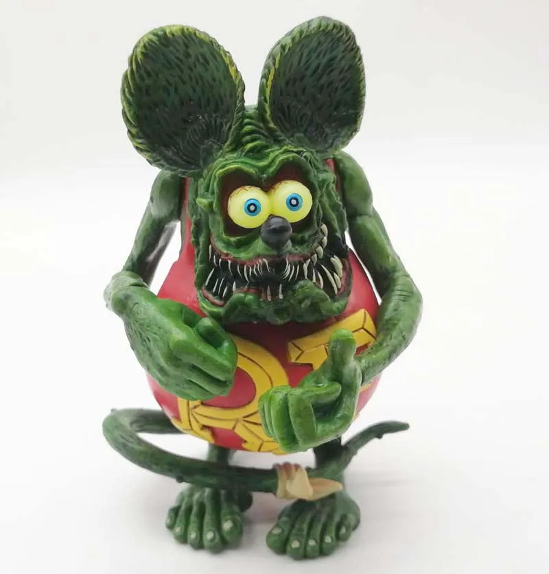Зеленый Rat Fink Ed! Big Daddy Roth РЧ фигурка издание