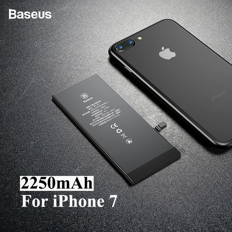 Original Baseus High Capacity 2250mAh Lithium Polymer Battery For iPhone 7 Replacement Phone Battery For iPhone 7G Batteria Original Baseus High Capacity 2250mAh Lithium Polymer Battery For iPhone 7 Replacement Phone Battery For iPhone 7G Batteria