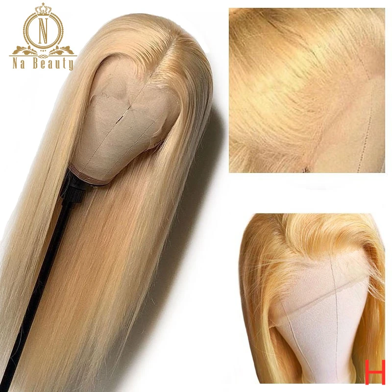 PROD 32984194349 Straight Blonde 613 Full Lace Wig Human Hair Wigs For
Women Brazilian Pre Plucked 13X4 Lace Frontal Human Hair Wigs NaBeauty
