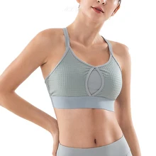 Женский Регулируемый плечевой ремень для фитнеса, бега, занятий спортом, бюстгальтер beauty Back Tank type, противоударное нижнее белье, сексуальный однотонный топ для йоги