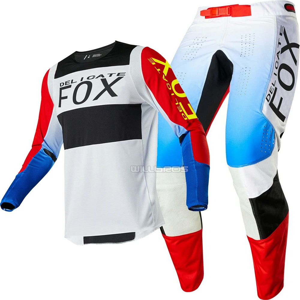 Delicate Fox мотогонок 360 Linc комплект передач для мотокросса костюм для мужчин и взрослых - Цвет: White