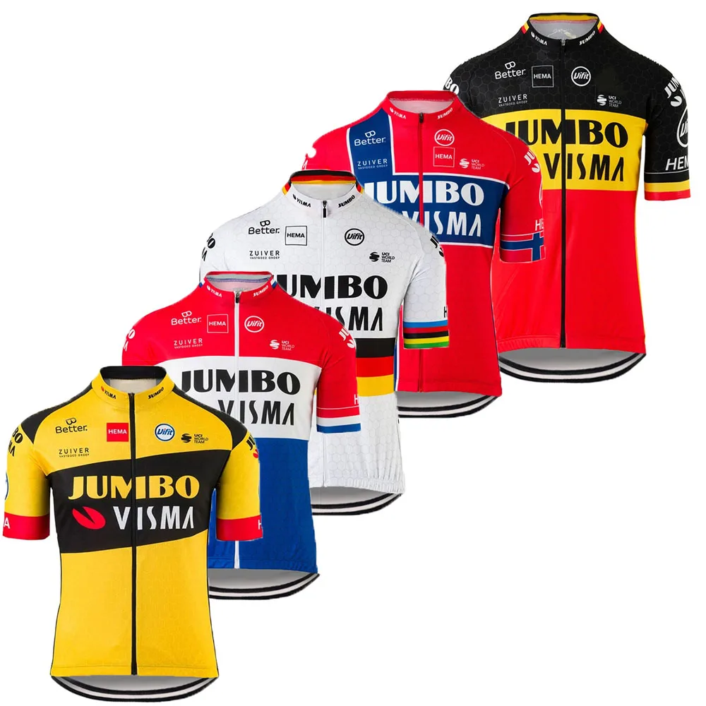 Команда JUMBO VISMA Велоспорт Джерси 2020 Нидерланды Бельгия Германия Норвегия Чемпион