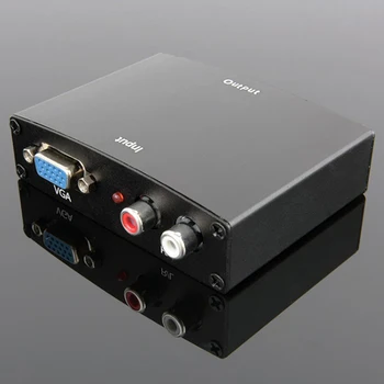 

10pcs/lot 1080P HD VGA to HDMI + 2 x RCA Phono Analog Audio Converter Box for HDTV Smart TV TV Box
