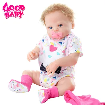 

55cm Full Silicone Reborn Dolls Toys for Girl Doll 0-3 Month Realistic Children Playmate Dolls for Kids Christmas Birthday Gift