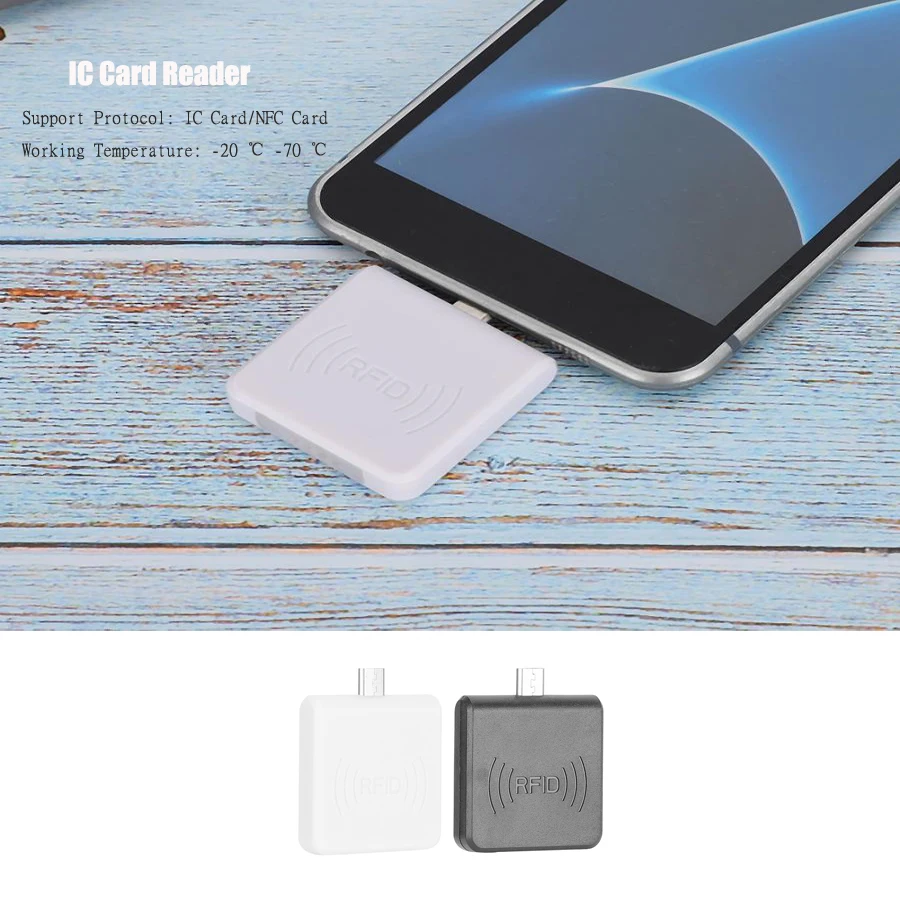 Портативный бесконтактные IC/NFC кард-ридер адаптер мобильный телефон умный микро