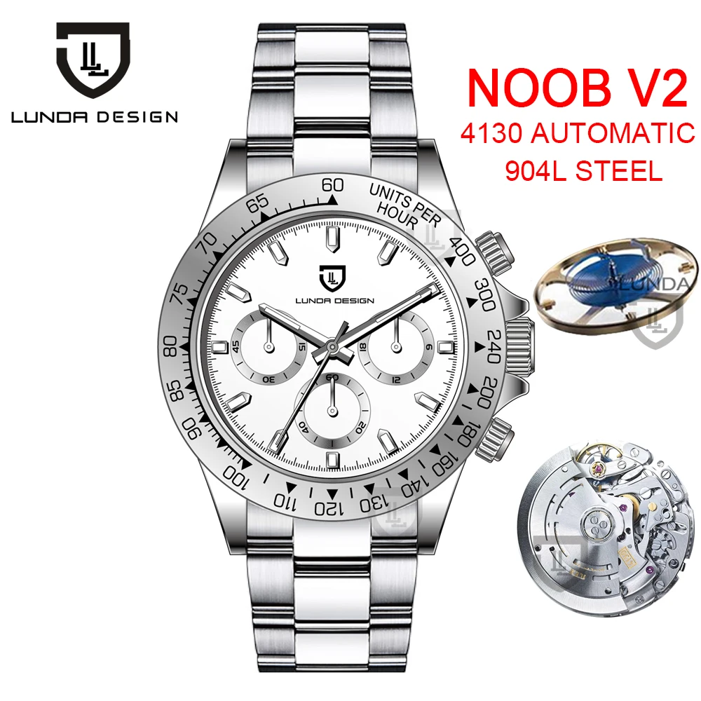 

Best Edition N V2 904L Steel 4130 Automatic Chronograph Mens Watch Fully Functional Same As Genuiine Super Edieiton Puretime