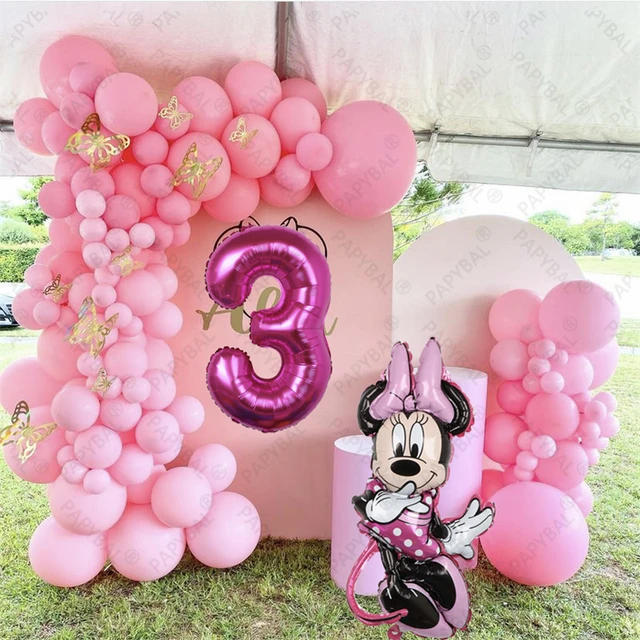 Baby Minnie Mouse Party Decorations - Globos Y Accesorios - AliExpress