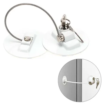 

Kid's Safety Cabinet Door Lock Refrigerator Door Lock with 2 Keys For Baby Kids Fridge Door Window Safety Locks