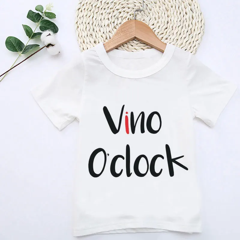 Vogue Happy Mother's Day Harajuku Cute Print Girls Shirts Summer White Clothes T-shirt Kids Harajuku Funny Boys T Shirts Kawaii