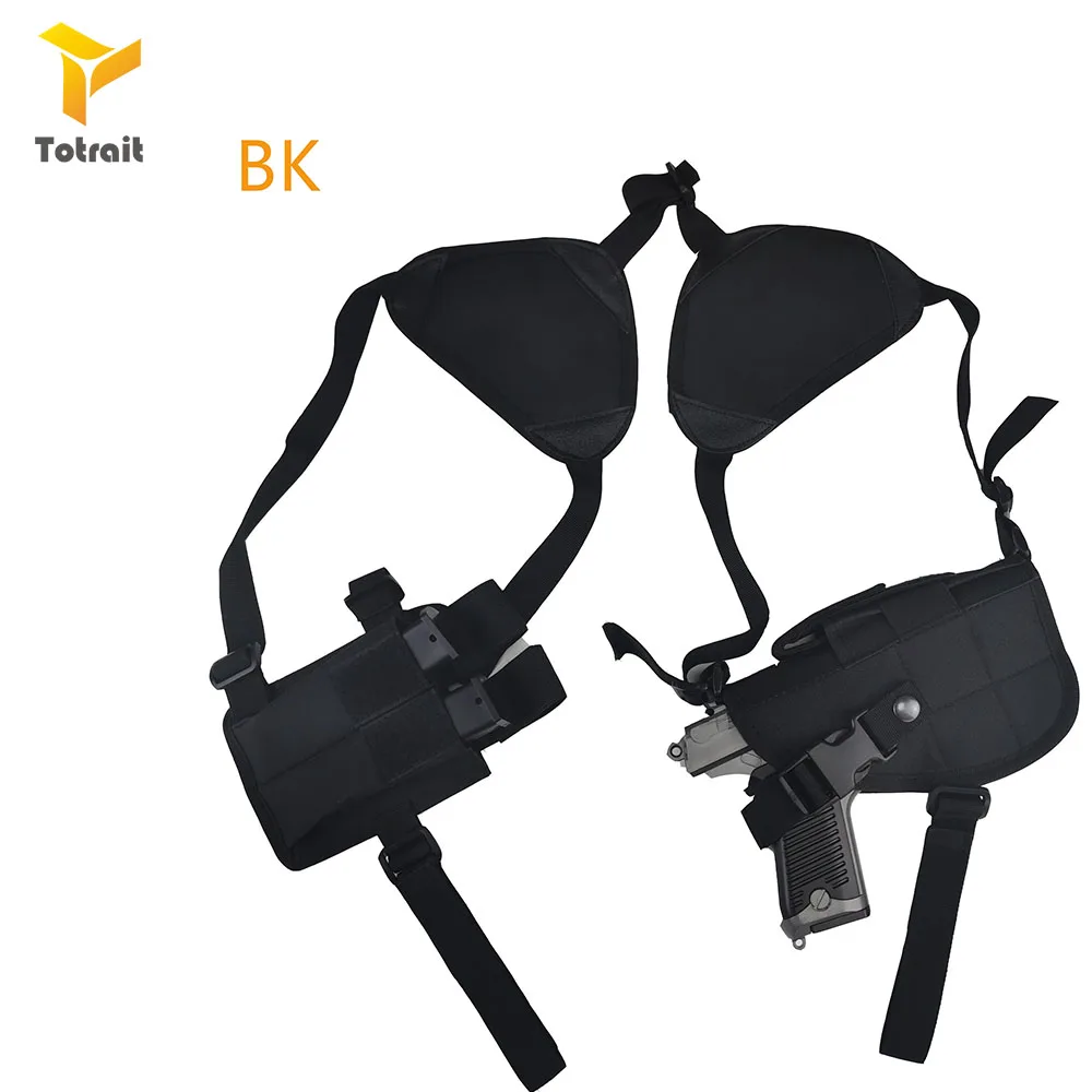 

TOtrait Military Tactical Right Hand Fit For Glock 17 19 22 23 Holster Hunting Nylon Combat Gun Carry Concealed Shoulder Holster