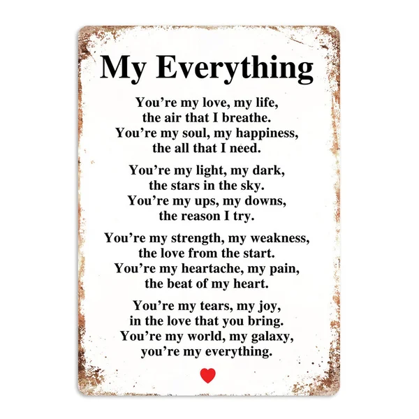 Оловянная Металлическая Вывеска Мой все металлический плакат декор