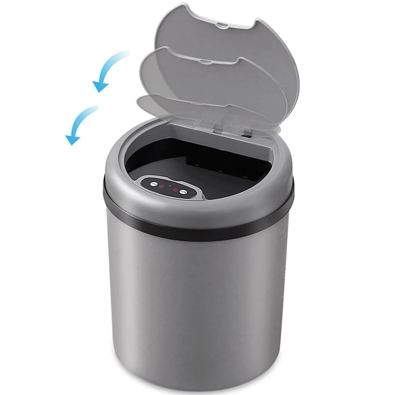 

New 9L Automatic Sensor Dustbin Smart Sensor Trash Can Induction Waste Bin Pp Plastic Eco-Friendly Dustbin Household Trash Bin