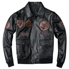Мужские куртки G1 Air Force Pilot Кожаные Куртки из натуральной овчины кожаные куртки размера плюс 5XL Толстое Зимнее пальто для мужчин