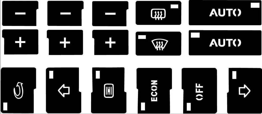 1x Car Air Condition AC Climate Control Button Repair Stickers Decals For Audi A4 B6 B7 2000 2001 2002 2003 2004