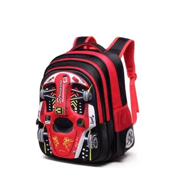 

Hot 3D EVA car children schoolbag racing Three dimensional waterproof schoolbag Boys and girls Lovely kids Cartoon Backpack