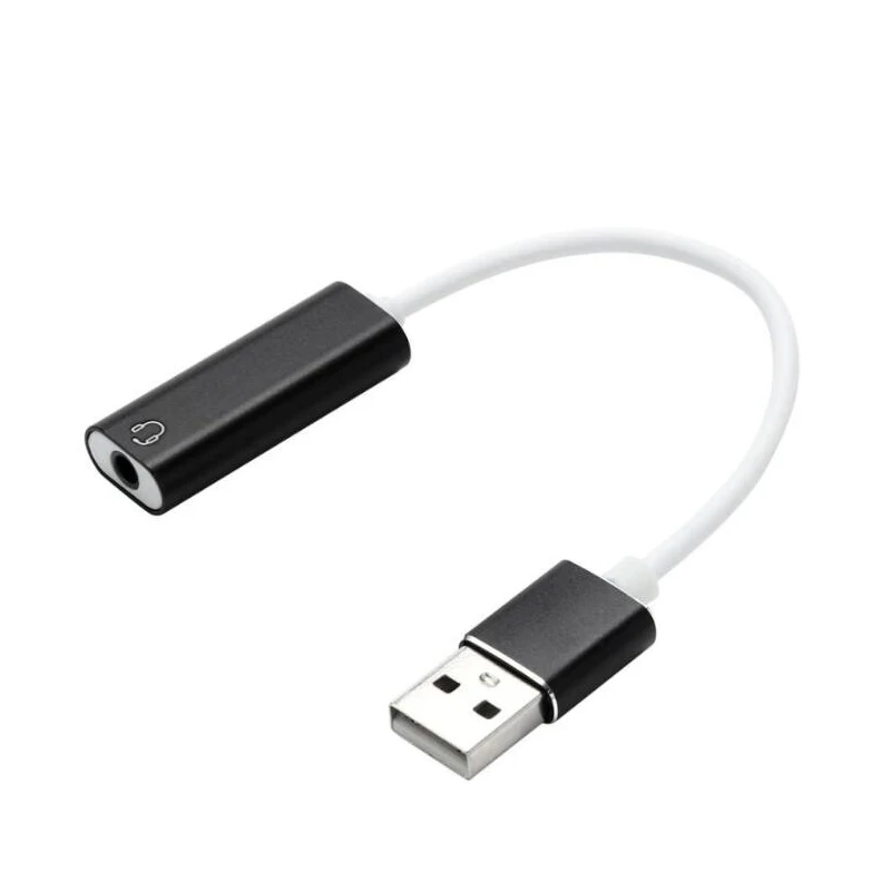Черный HIFI Magic Voice 7.1CH внешняя звуковая карта USB до 3,5 мм аудио адаптер стерео динамик для гарнитуры микрофон настольная поверхность - Цвет: Черный