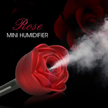 

Rose Ultrasonic Oil Diffuser Air Humidifier Essential Electric Aroma Aromatherapy Aroma Diffuser Mist Maker Shape Home Bedroom