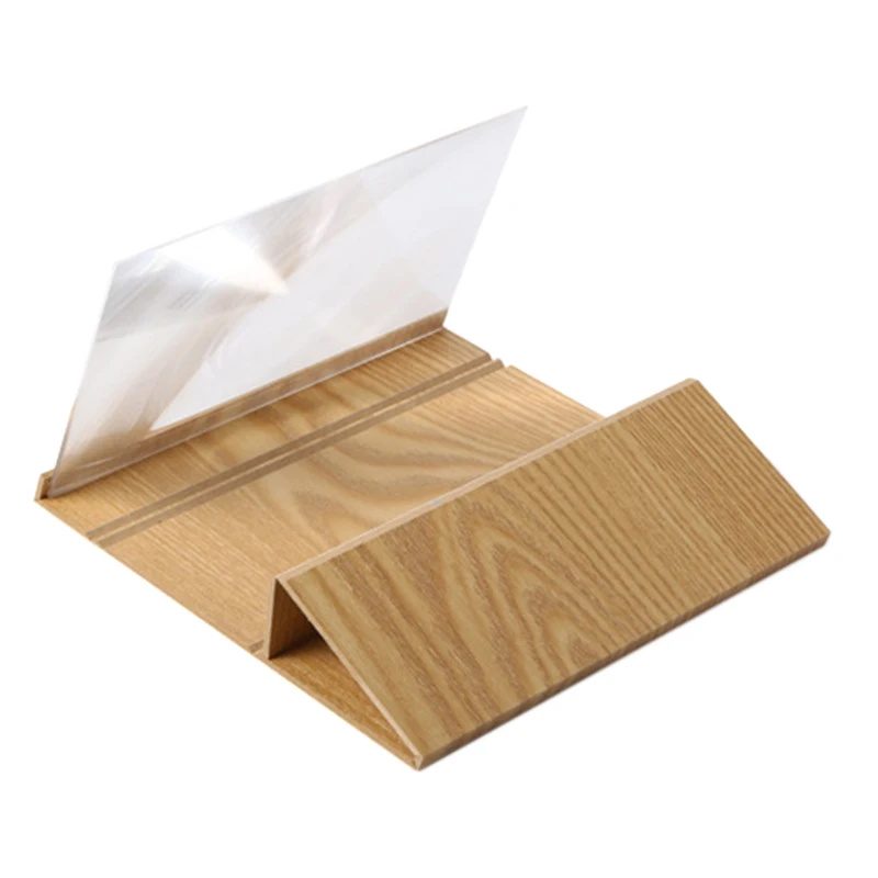 

New Wood Grain Mobile Phone Screen Amplifier 12 Inch 3D High Definition Magnifying Glass Eye Protection Mobile Phone Lazy Bracke