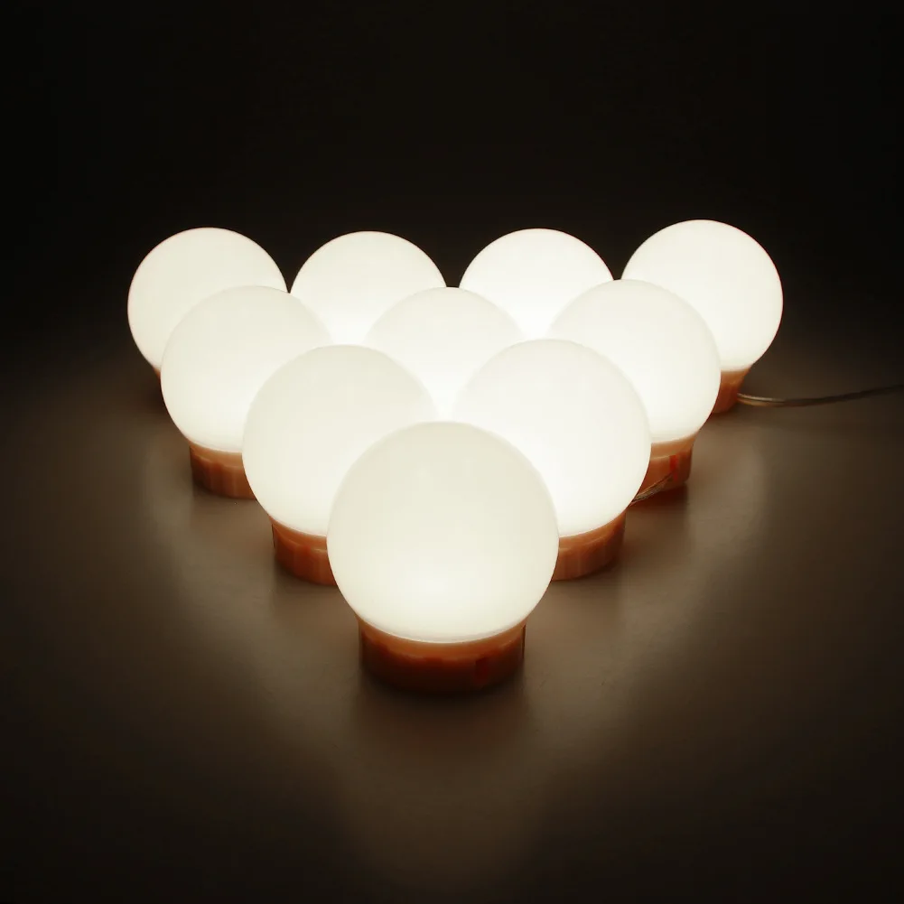 

Makeup Mirror Light Kit USB Charging Port Cosmetic Lighted Professional Make Up Bulb Adjustable Brightness Lights Vanity Light