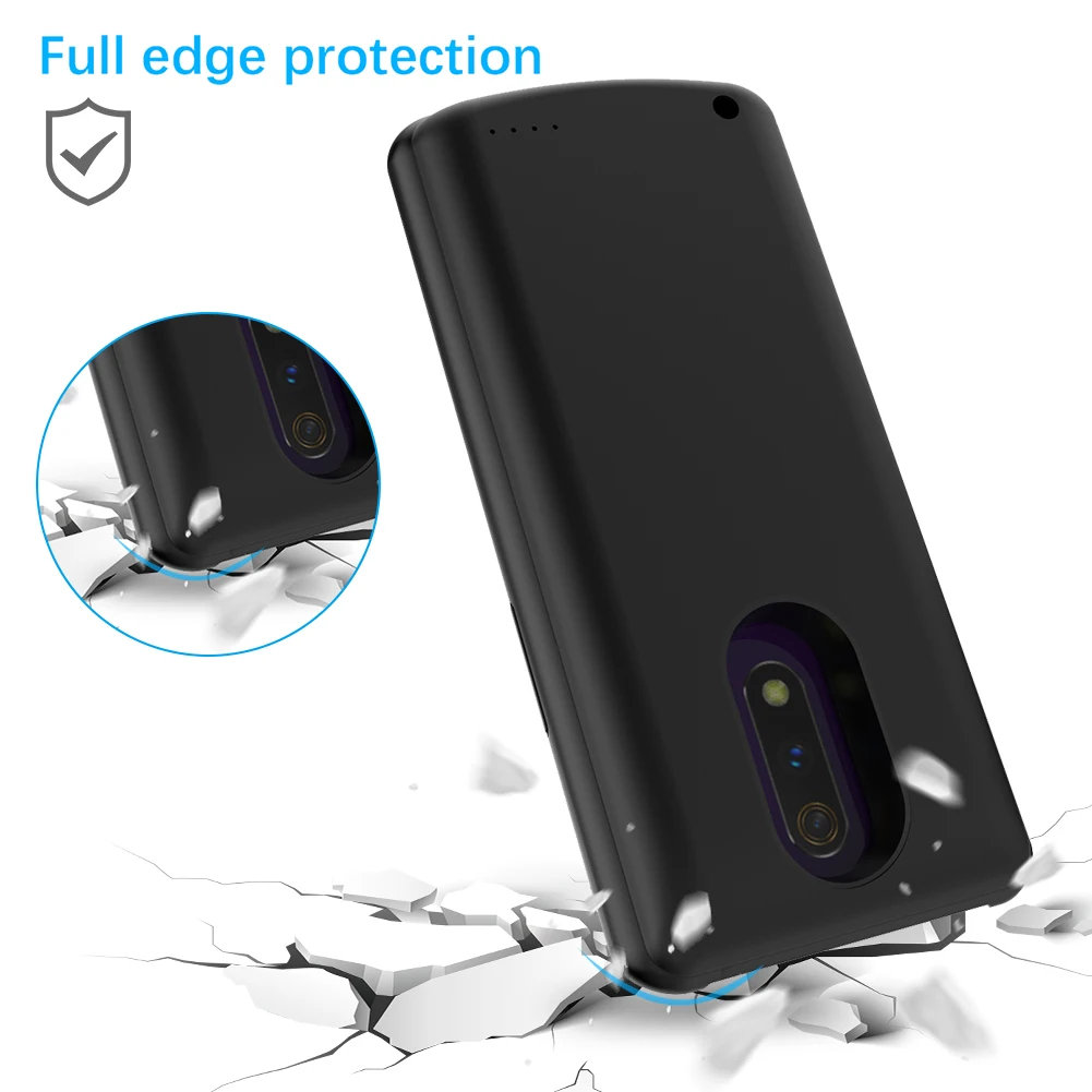 Для Oppo Realme X чехол для зарядного устройства 6500Ah Расширенный аккумулятор резервного питания банк защитный чехол для Oppo Realme X чехол для аккумулятора